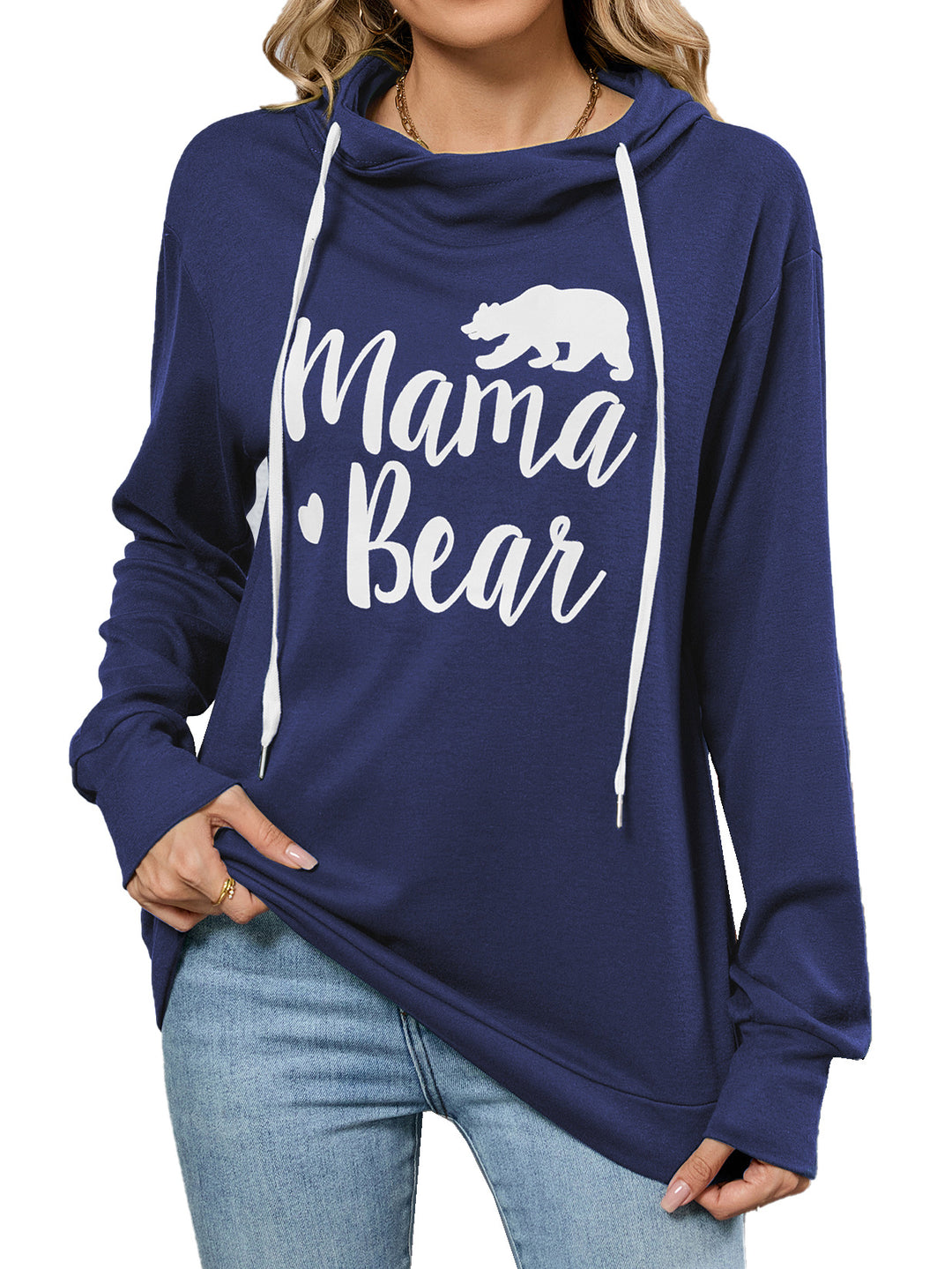 Casual hoodie for women with Lune London stamped design