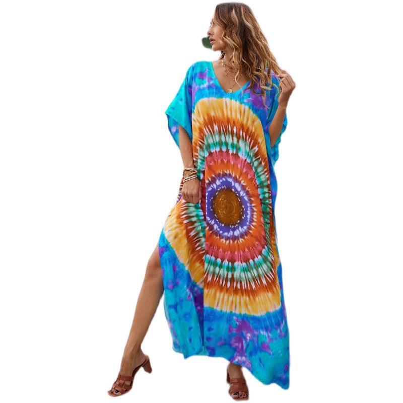 Women Bohemian butterfly dress beach chic and style