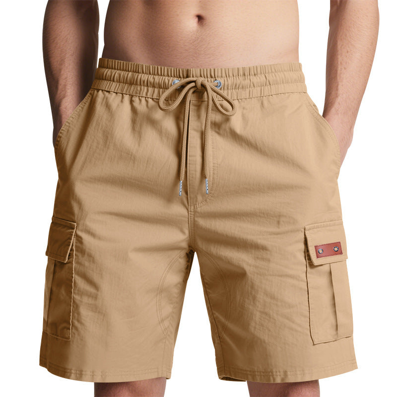 Shorts cargo pour hommes avec taille élastique et poches latérales pratiques Lune London