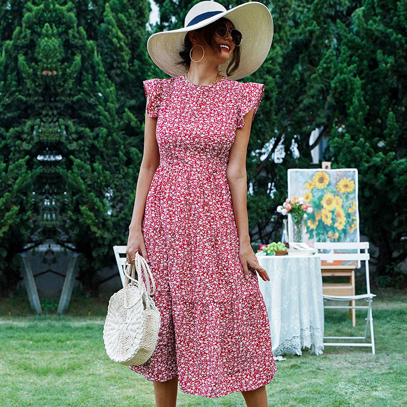 Woman Floral Midi Dress Lune London