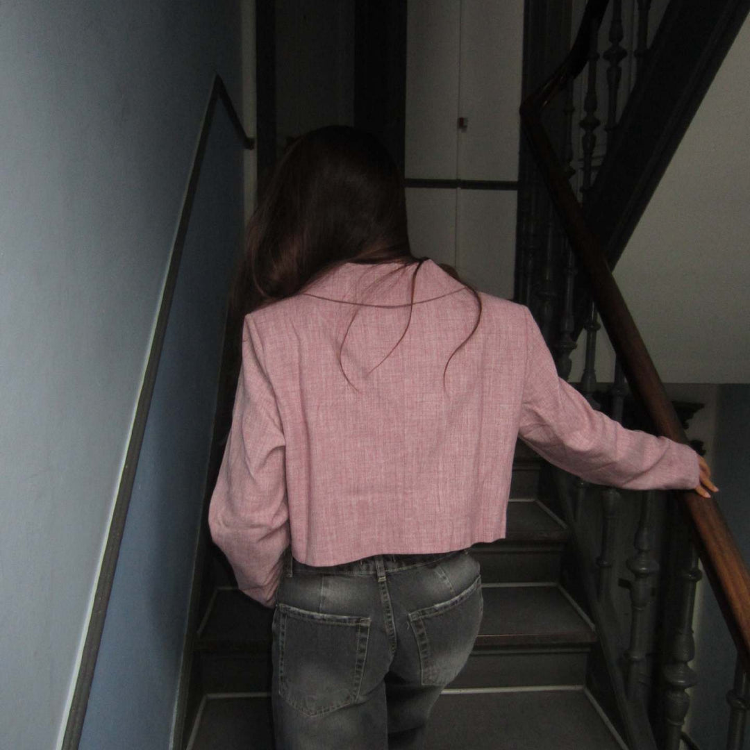 Fashion cropped jacket for women with elegant lapels Lune London