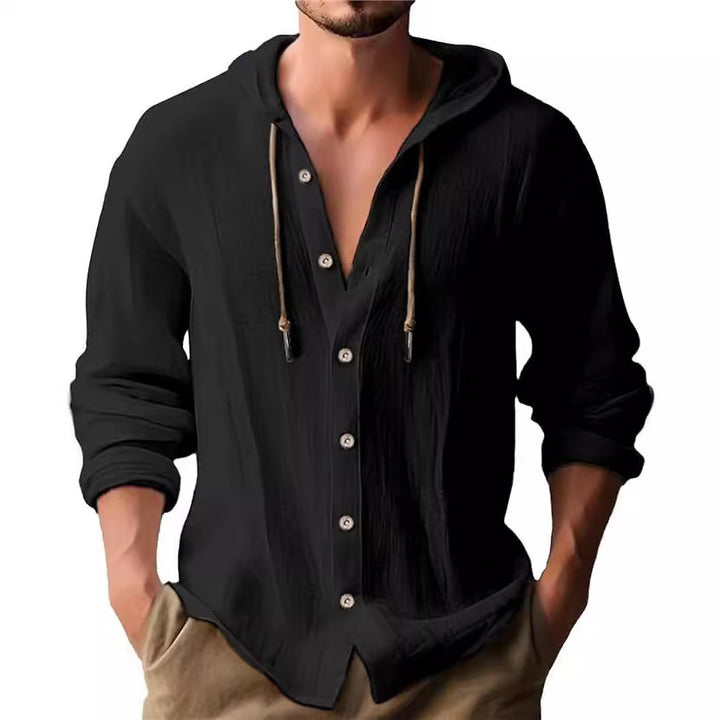 Men's hoodie with button placket Chic und Stil
