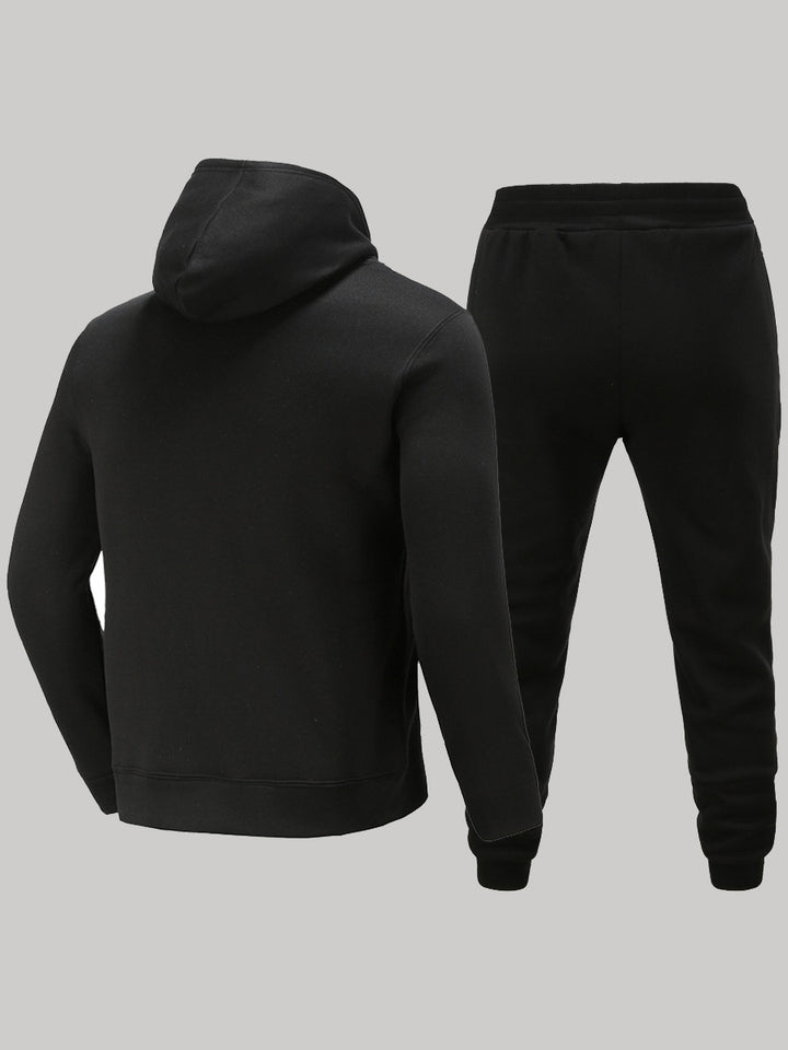 Men's hoodie and jogger pants set with striking heart pattern Lune London