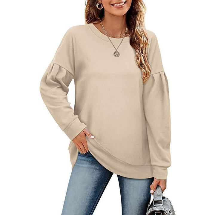Casual sweater for women with a loose fit and trendy ruffled sleeves Lune London