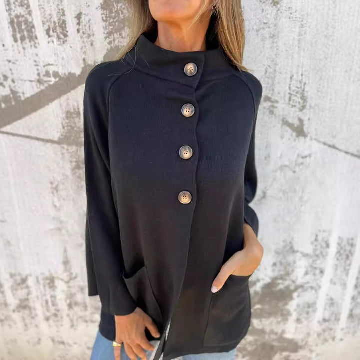 Women’s knit jacket with large pockets and relaxed fit Lune London