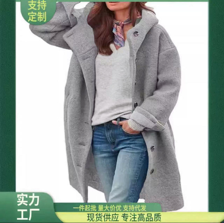 Ladies Oversized Wool Coat Lune London