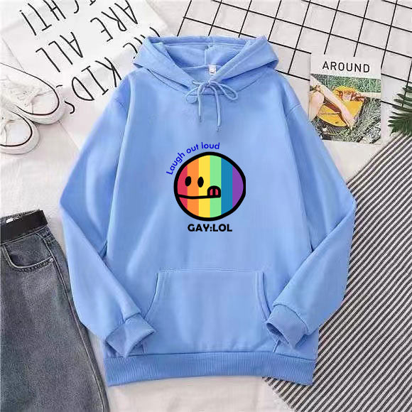 Women's hoodie with colorful graphic print Chic & Stil