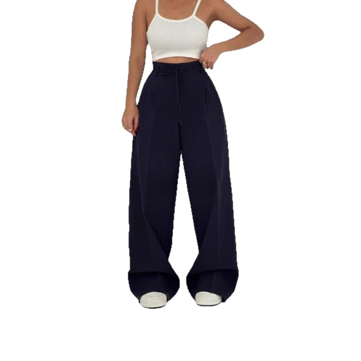 Wide-leg culotte pants for women with drawstring Lune London