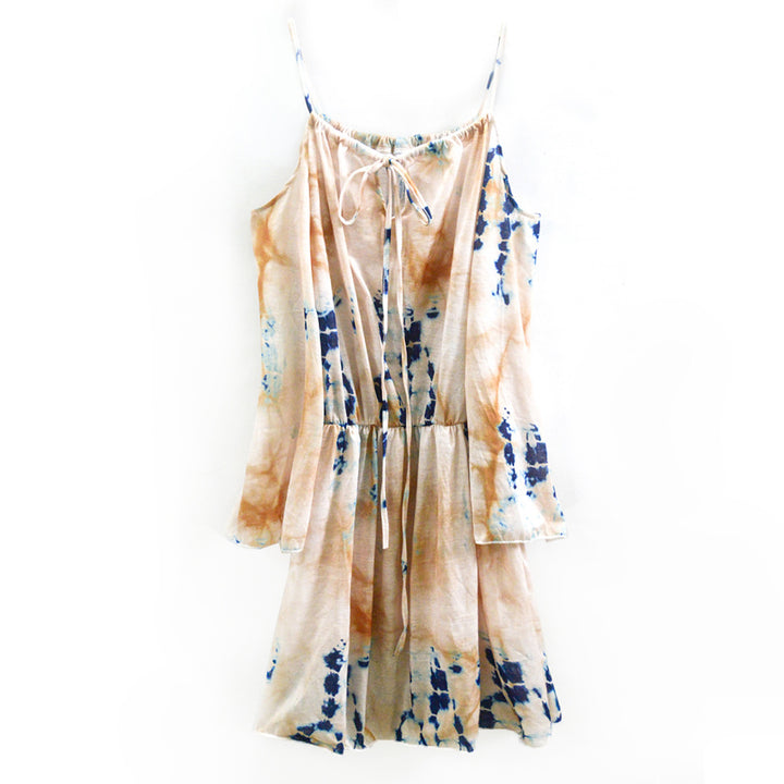 Women’s casual dress with off-shoulder design and Boho graphics Lune London