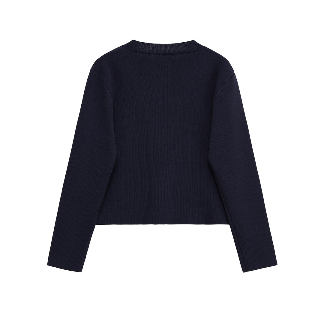 Fashionable knitted jacket for women with decorative button and elegant cut Lune London