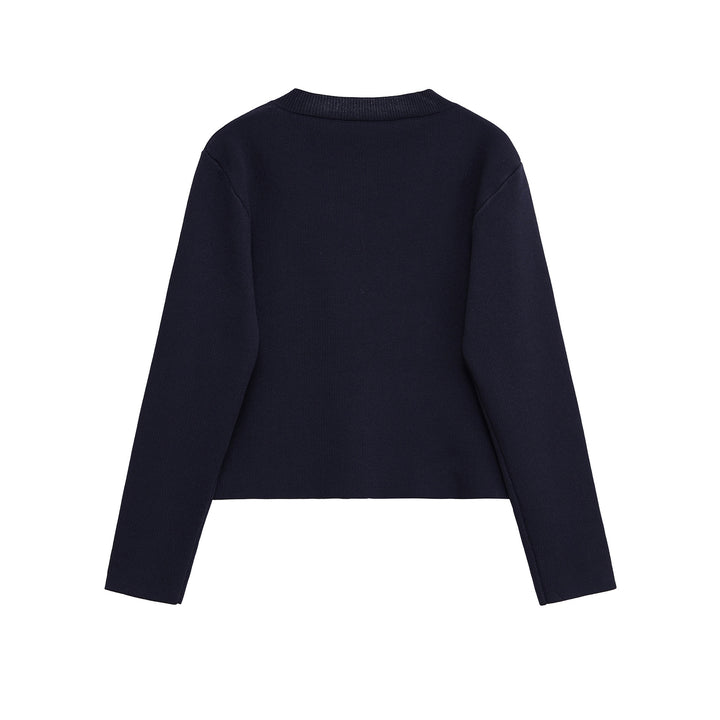 Fashionable knitted jacket for women with decorative button and elegant cut Lune London