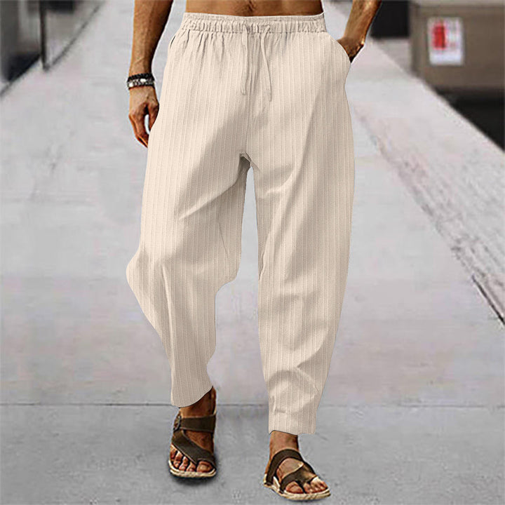 Casual fine striped trousers for men Chic and Style