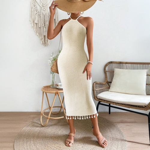 Robe en tricot pour femmes avec des bretelles ajustées Chic & Stil