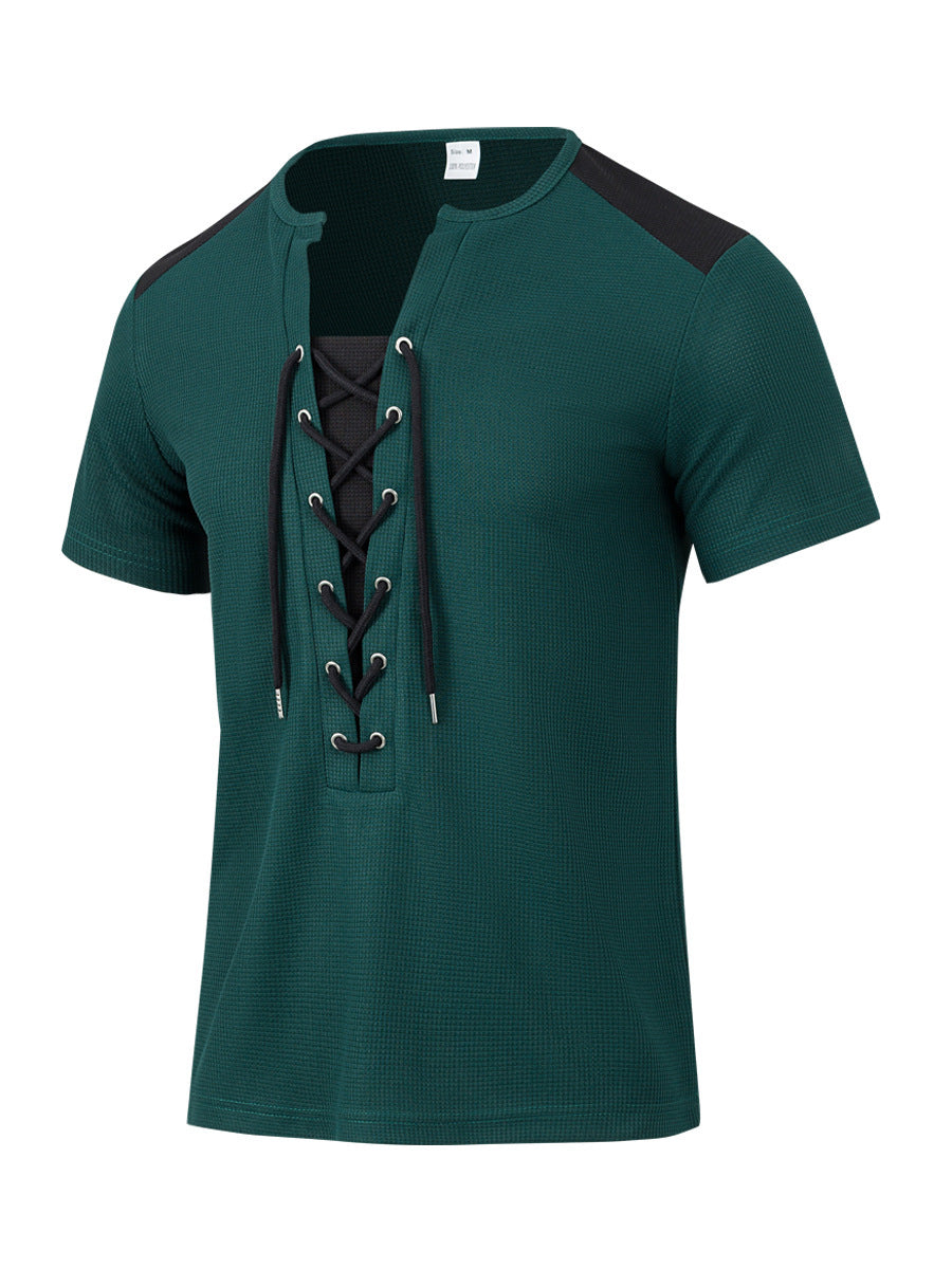Short sleeve shirt for men with sporty lace design Lune London