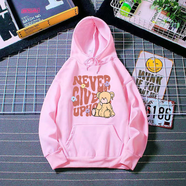 Women's hoodie with motivational bear design Chic & Stil