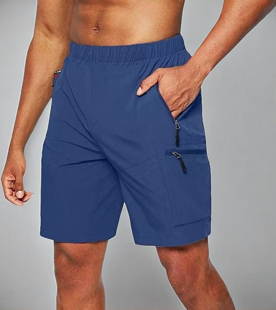 Functional shorts for men with elastic waist and practical zip pockets Lune London