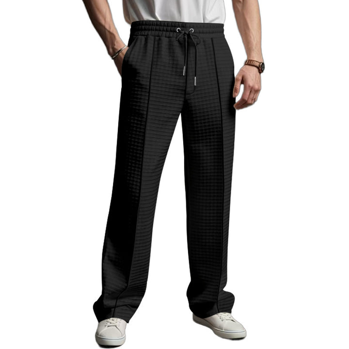 Casual leisure pants for men with elastic waistband and textured design Lune London