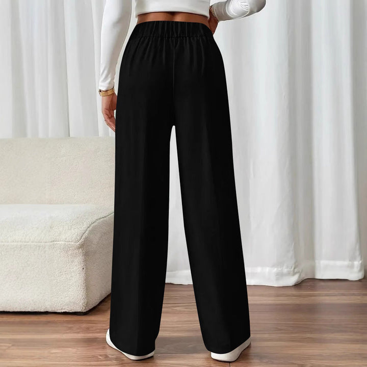 Lune London | Women's Wide Cut Pants with Elegant Button Detail