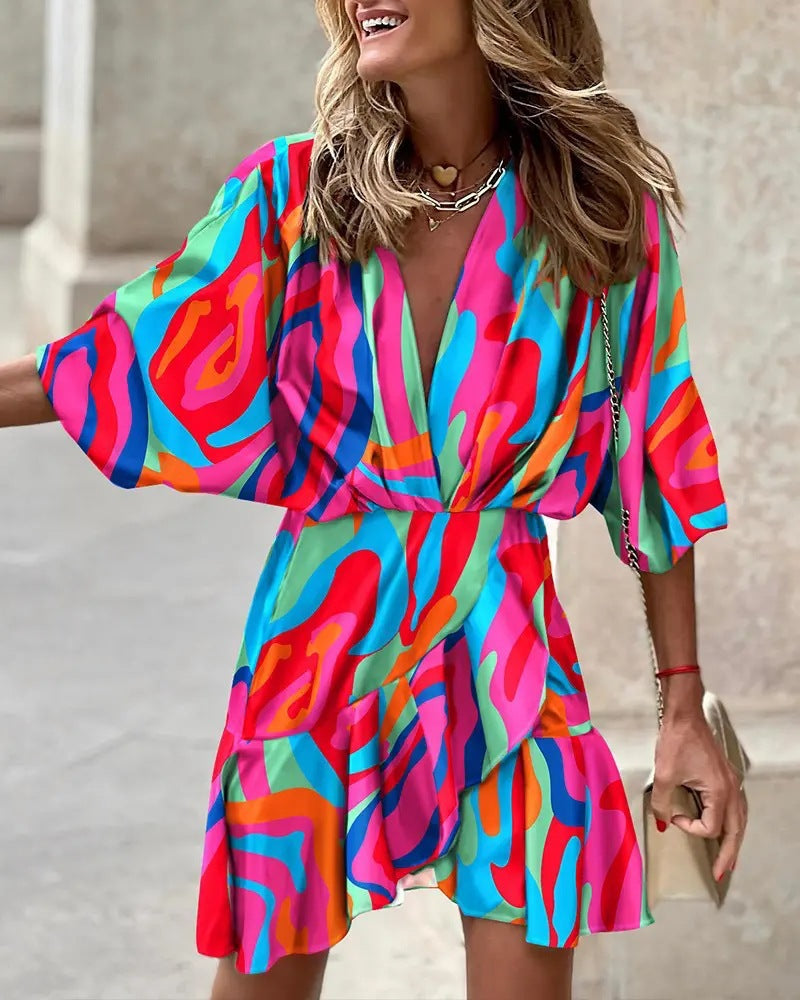 Ladies Short Sleeve Dress Lune London