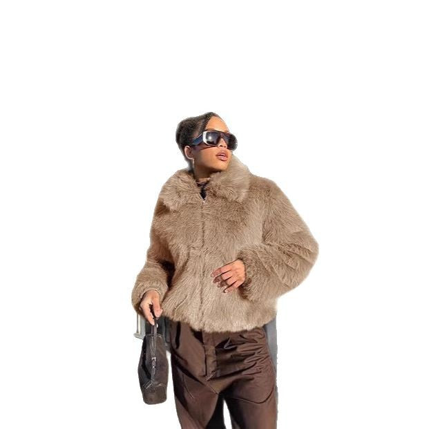Ladies Designer Faux Fur Jacket Lune London