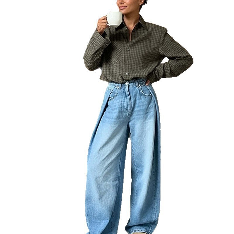 Blouse à carreaux élégante pour femmes avec coupe décontractée Chic & Stil