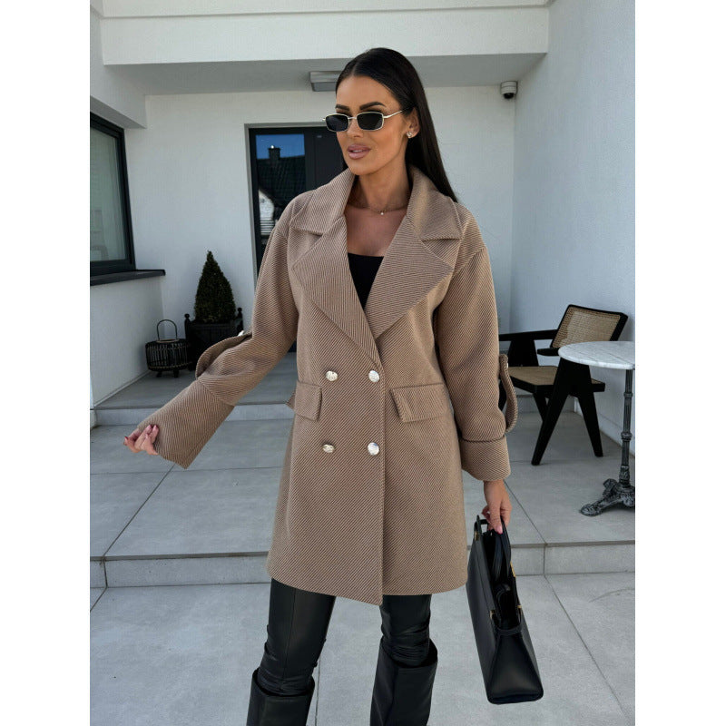 Lune London oversized double-breasted coat jacket for women