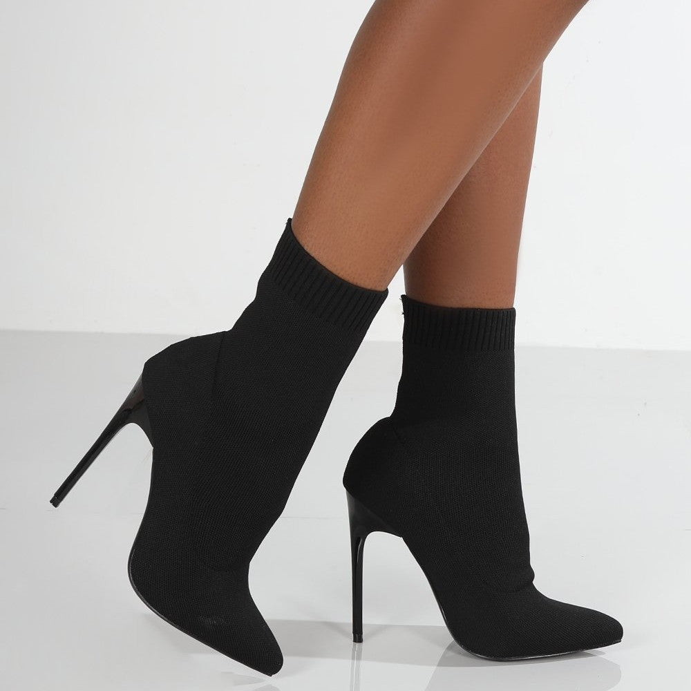 Ladies Heels with fitted knit sole design Lune London