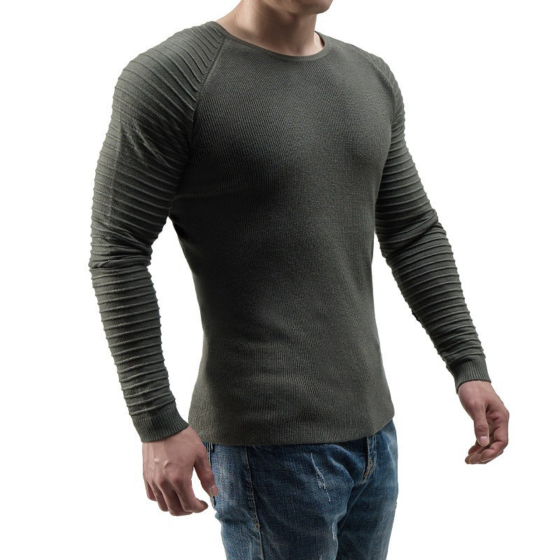 Fashionable knitted sweater for men with an innovative rib structure Lune London