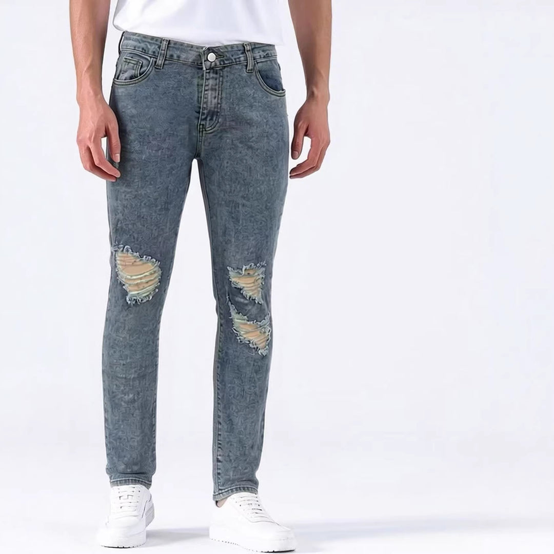 Men's Destroyed Jeans with Stylish Used Look Lune London
