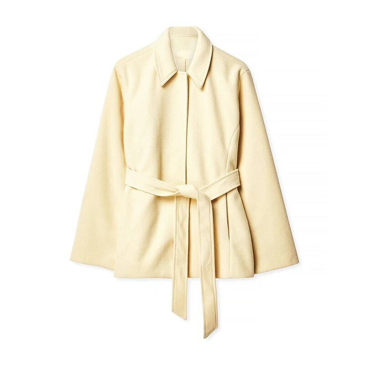 Trendy tie jacket for women in high-quality material with a waist belt Lune London