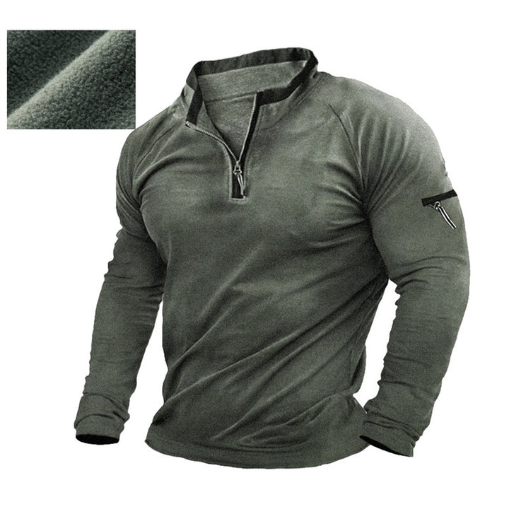 Men's sweater with half-zip closure and practical pockets Lune London