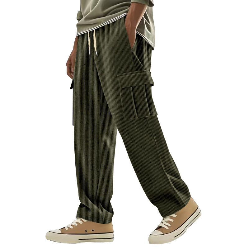 Casual cargo pants for men with practical pockets and elastic waist Lune London