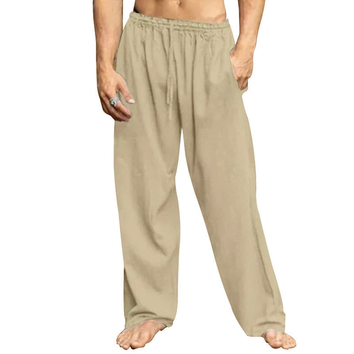 Men's Relaxed Leisure Pants with Elastic Waistband and Practical Pockets Lune London