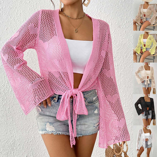 Ladies Crochet Beach Cover Cardigan Lune London