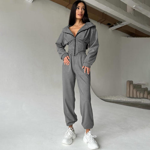 Women casual chic sweatshirt set