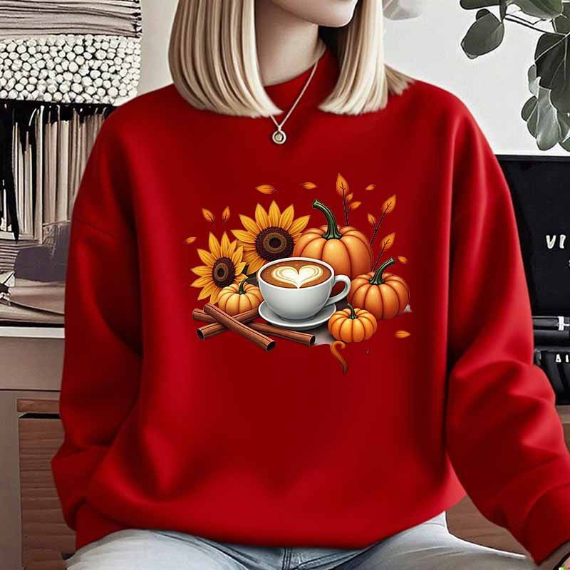 Sweatshirt pour femmes avec motif automnal et impression spéciale Chic & Stil