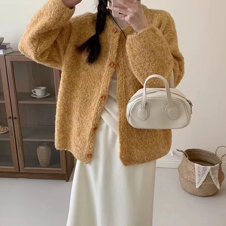 Cardigan en tricot confortable pour femme avec boutons décoratifs et coupe décontractée Chic & Stil