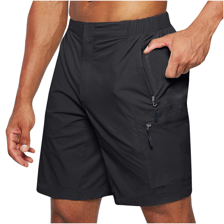 Functional leisure shorts for men with multiple zippered pockets and an elastic waistband Lune London