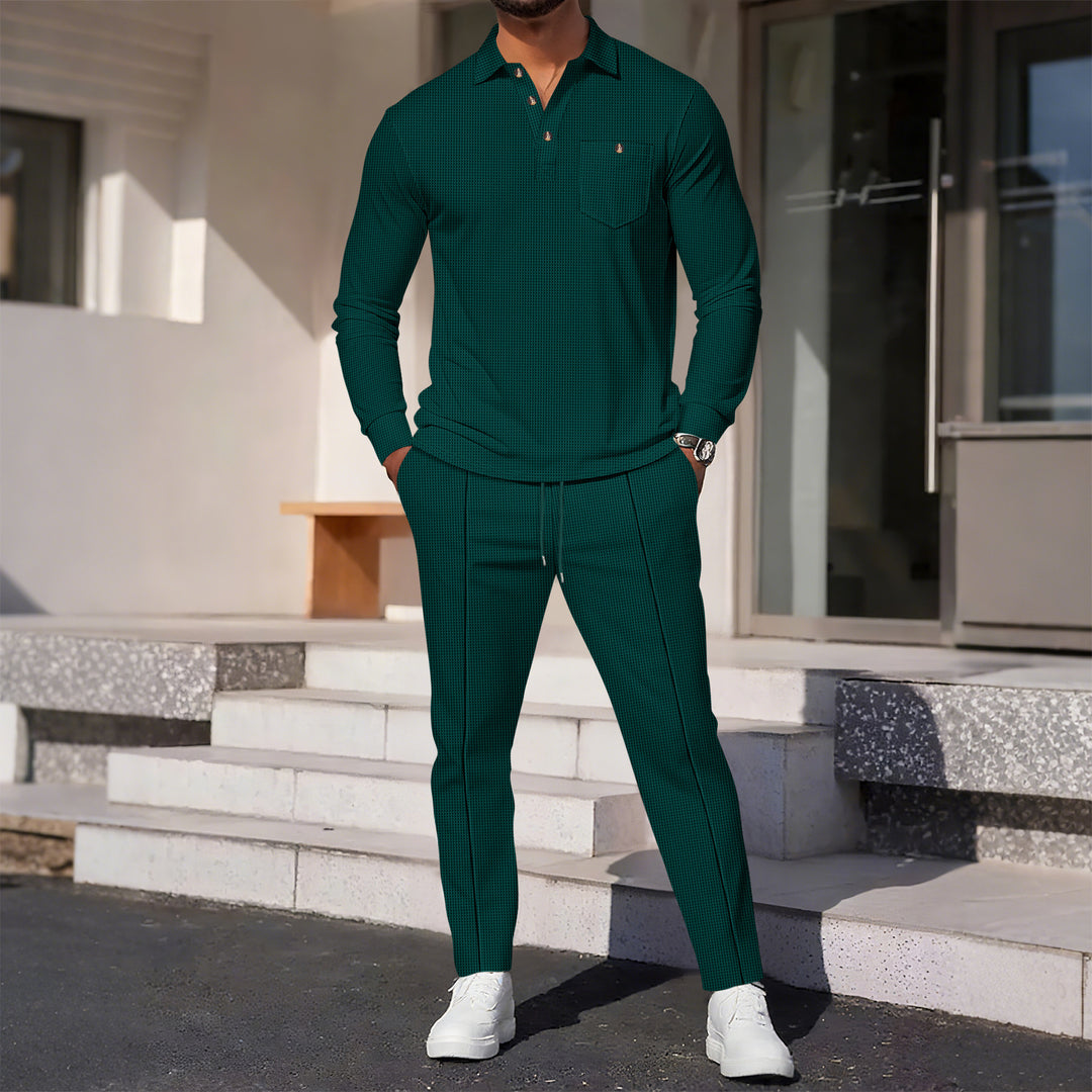 Leisure set for men with a structured modern design and practical buttons Lune London