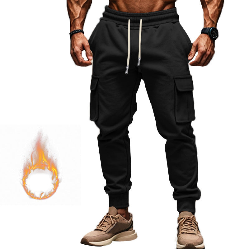 Men's cargo pants made of breathable material with practical side pockets and a stylish drawstring Lune London