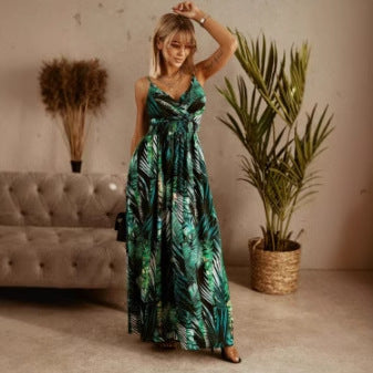 Lune London Women's Tropical Print Maxi Dress