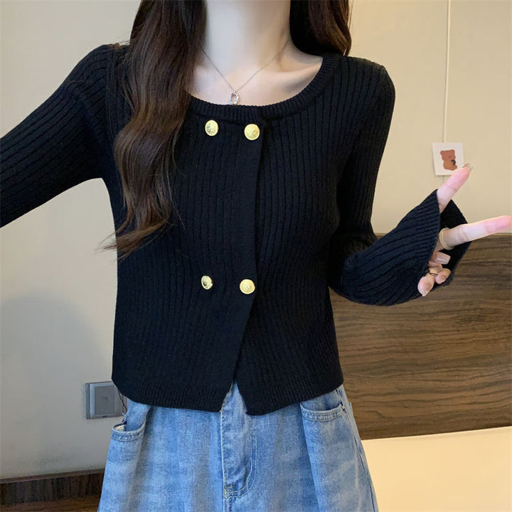 Cardigan Tricoté pour Femmes avec Détails de Boutons Décoratifs Chic & Stil