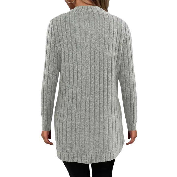Women’s comfy knit cardigan with modern ribbed pattern Chic and Style