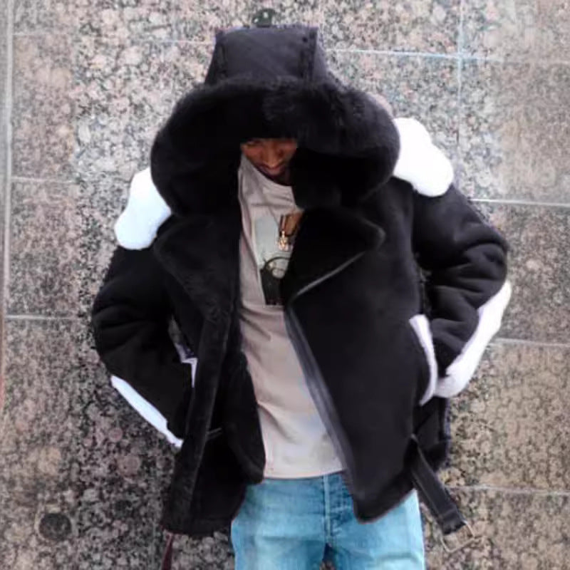 Ladies Teddy Plush Coat with Hood Lune London