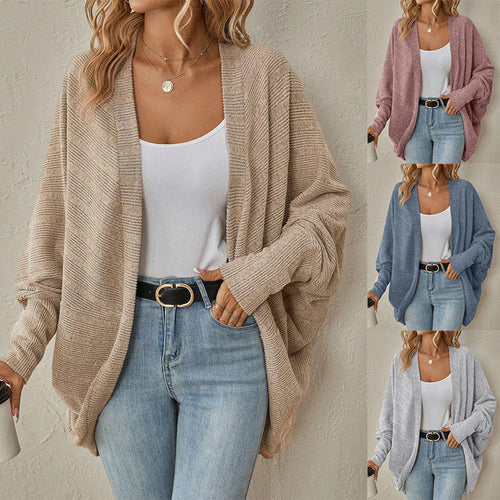 Women's Casual Cardigan with Oversized Cut and Casual Sleeves Lune London