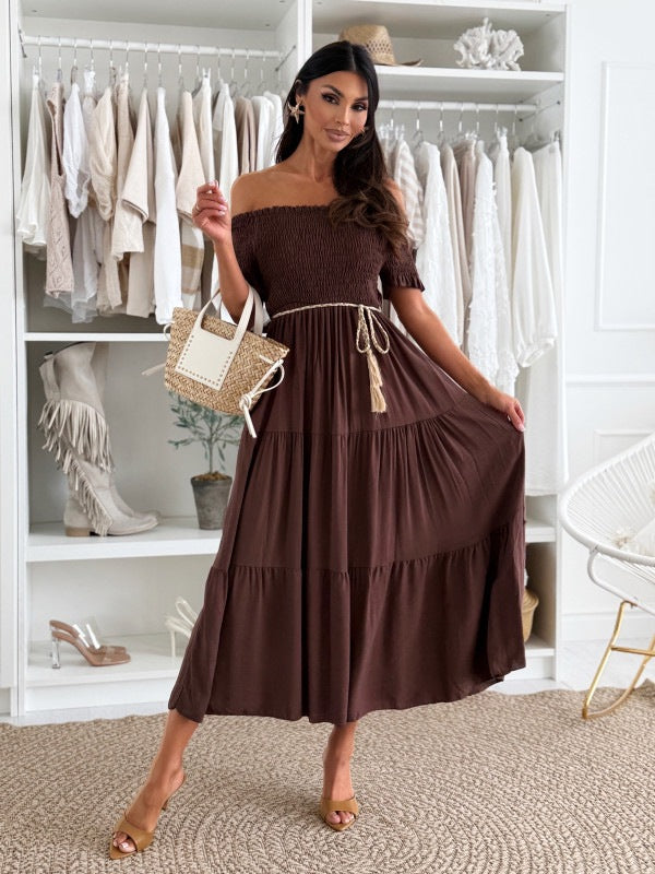 Lune London Off-Shoulder Romantic Maxi Dress for Women