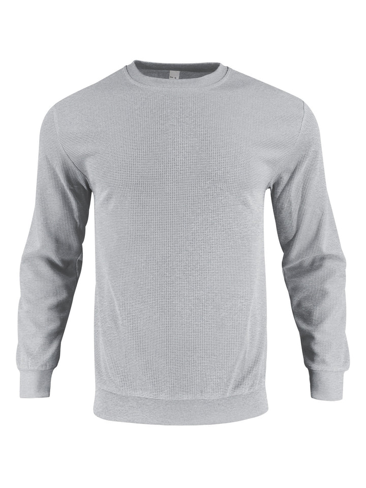 Trendy structural sweatshirt for men with round collar and elastic edges Lune London