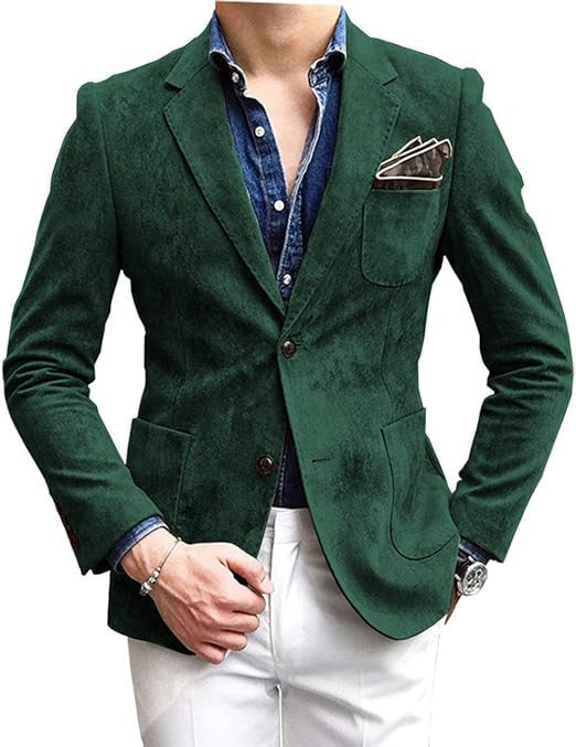 Men's Elegant Velvet Blazer with Modern Cut and Noble Details Lune London