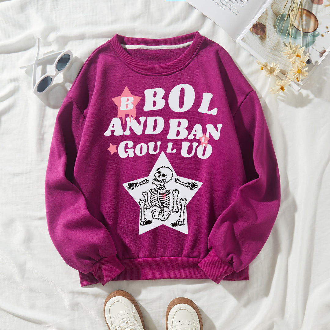 Women's casual sweatshirt with creative skeleton design Chic & Stil