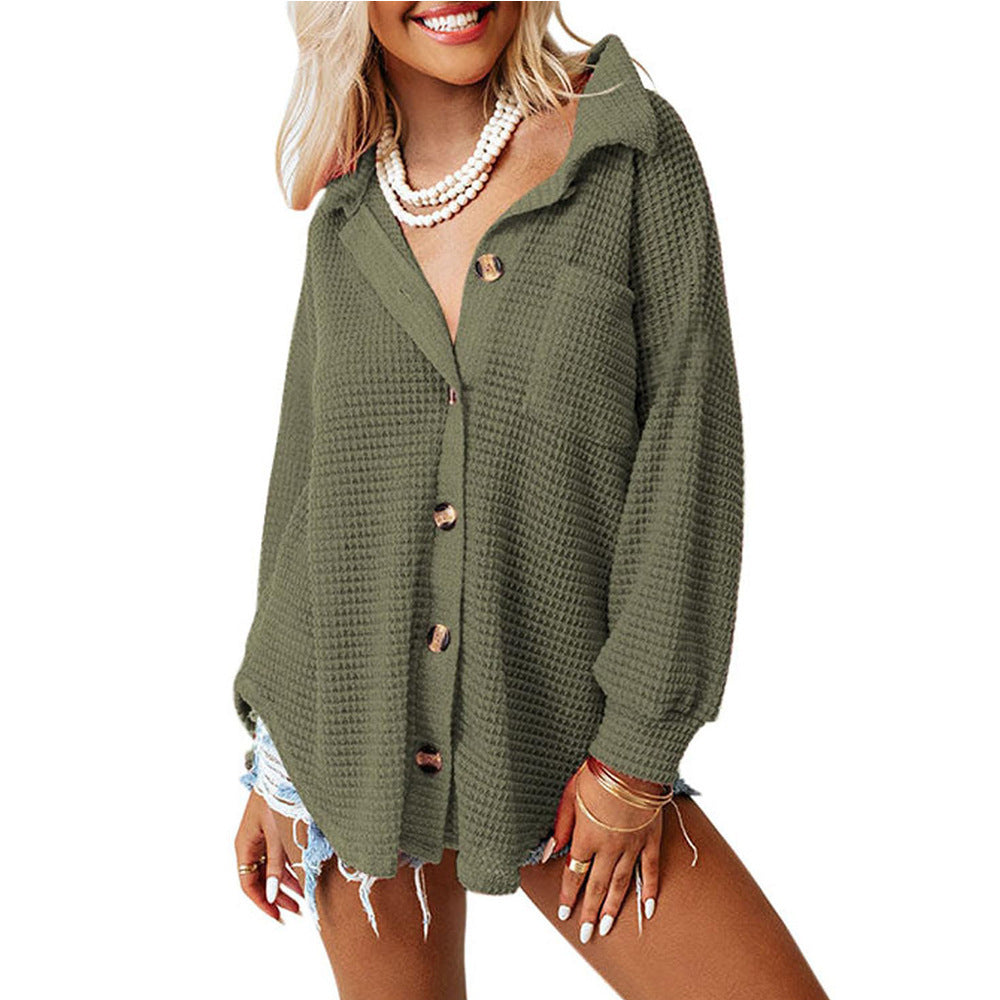 Casual plaid shirt jacket for women with button placket Lune London